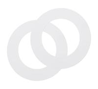 sourcing map 2 Pack Goof Rings for 3" Recessed Lights, 2.3" ID 4.7" OD Steel Flat Goof Trim Ring Can Light Cover Plate Flush Mount Can Converter for Ceiling Wall Hole Decorative, Matte White