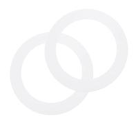 sourcing map 2 Pack Goof Rings for 8" Recessed Lights, 8.3" ID 10.4" OD Steel Flat Goof Trim Ring Can Light Cover Plate Flush Mount Can Converter for Ceiling Wall Hole Decorative, Matte White