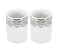sourcing map 2 Pack Handmade Vintage Espresso Cups, 7.44oz / 220ml Ceramic Teacups Simple No-Handle Coffee Mug Dishwasher Safe for Latte Cappuccino Milk Juice Office Home Party, Green