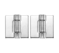 sourcing map 2 Pack Heavy Duty Weldable Hinges, 2" x 1.97" x 0.08" Weld on Butt Hinge 304 Stainless Steel Folding Metal Gate Hinges for Trailer Doors, Silver