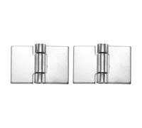 sourcing map 2 Pack Heavy Duty Weldable Hinges, 2" x 2.95" x 0.12" Weld on Butt Hinge 304 Stainless Steel Folding Metal Gate Hinges for Trailer Doors, Silver