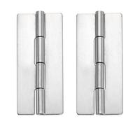 sourcing map 2 Pack Heavy Duty Weldable Hinges, 3" x 1.26" x 0.06" Weld on Butt Hinge 304 Stainless Steel Folding Metal Gate Hinges for Trailer Doors, Silver