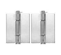sourcing map 2 Pack Heavy Duty Weldable Hinges, 3" x 2.28" x 0.08" Weld on Butt Hinge Stainless Steel Folding Metal Detachable Gate Hinges for Trailer Doors, Silver