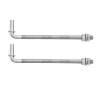 sourcing map 2 Pack J Bolt Gate Hinge, 12" Galvanized Steel Farm Gate Hinges, J-Bolt Chain Link Fence with 5/8" Male Pin for Back Yard, Farm Garden Door