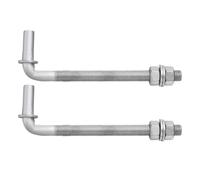 sourcing map 2 Pack J Bolt Gate Hinge, 8" Galvanized Steel Farm Gate Hinges, J-Bolt Chain Link Fence with 5/8" Male Pin for Back Yard, Farm Garden Door