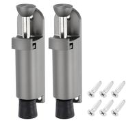 sourcing map 2 Pack Kickdown Door Stop, Spring Loaded Telescopic Door Stopper, Adjustable Door Locks Holder for Distance from The Ground 25mm/0.98", Gray