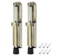 sourcing map 2 Pack Kickdown Door Stop, Spring Loaded Telescopic Door Stopper, Adjustable Door Locks Holder for Distance from The Ground 45mm/1.77", Bronze