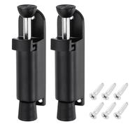 sourcing map 2 Pack Kickdown Door Stop, Spring Loaded Telescopic Door Stopper, Adjustable Door Locks Holder for Distance from The Ground 25mm/0.98", Black