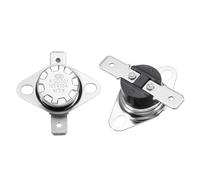 sourcing map 2 Pack KSD301 Thermostat 60°C/140°F 10A Normally Open N.O Adjust Snap Disc Temperature Switch, Thermal Cutoff Switch for Microwaves, Oven, Coffee Maker, Bakelite Material