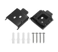 sourcing map 2-Pack Metal Mounting Brackets Roller Blind Buckles, Universal Replacement Brackets for Indoor/Outdoor Roller Shade Vertical Blinds Accessory, Black