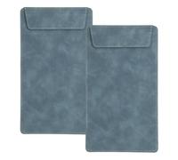 sourcing map 2 Pack Mini Clipboard, 10" x 6" Leather Small with Pen Holder, A5 Size Magnetic Writing Clipboard for Business, Office,Restaurant and Hotel (Blue)