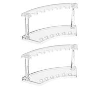 sourcing map 2 Pack Plastic Pen Holder, 6-Slot Acrylic Pen Display Stand, Eyebrow Pen Rack, Makeup Brush Organizer for Office Home Store（Vertical Clear）