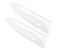 sourcing map 2 Pack PP Safety Knife Cover Sleeves, Blade Edge Guards Protectors, Universal Blade Sheath for 6" Kitchen Knife, White