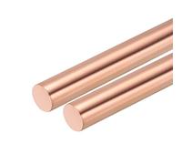 sourcing map 2 Pack Pure Copper Round Rod 16mm/0.63 Inch Diameter 100mm/4 Inch Length Solid Copper Rod Lathe Bar Stock for DIY Metal Craft Metal Working Hobbies