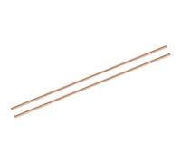 sourcing map 2 Pack Pure Copper Round Rod 5mm/0.2 Inch Diameter 150mm/6 Inch Length Solid Copper Rod Lathe Bar Stock for DIY Metal Craft Metal Working Hobbies