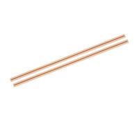 sourcing map 2 Pack Pure Copper Round Rod 7mm/0.28 Inch Diameter 330mm/13 Inch Length Solid Copper Rod Lathe Bar Stock for DIY Metal Craft Metal Working Hobbies