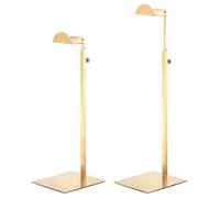 sourcing map 2 Pack Purse Display Stand Stainless Steel D Shaped Handbag Display Stand Adjustable Purse Rack Stand Tabletop Single Hook Holder for Home Store Boutique Counter, Gold