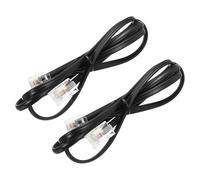 sourcing map 2 Pack RJ45 8P4C to RJ11 6P4C Adapter Converter Cable, RJ45 to RJ11 Adapter Telephone Handset Cord for Home, Office, 3.3ft, Black