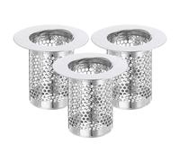sourcing map 2 Pack Shower Drain Strainer, 2" x 2" Stainless Steel Floor Drain Strainer Deep Sink Hair Catcher for Kitchen Bathroom Balcony Floor Drain, Fit Hole Size from 1.18" to 1.97"