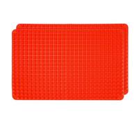 sourcing map 2 Pack Silicone Dish Drying Mat, 15.4" x 10.8" Extra Large Silicone Trivet for Dishes Hot Pots and Pans Heat Resistant Non-Slip Dish Drying Pad for Kitchen Counter, Red