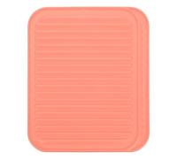 sourcing map 2 Pack Silicone Dish Drying Mat, 9" x 12" Silicone Trivets for Hot Pots and Pans Dish Drainer Mat Heat Resistant Non-slip Dish Drying Pad for Kitchen Counters, Light Orange