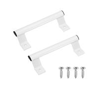 sourcing map 2 Pack Sliding Barn Door Handle, 8" Aluminum Alloy Sliding Door Pull Handles with Screws Glass Door Pull for Patio Garages Shed Balcony Gate, White