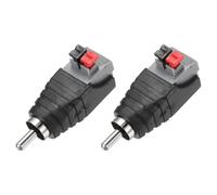 sourcing map 2 Pack Speaker RCA Male Speaker Wire Cable RCA Female Speaker Wire Adapter to Audio Male Female RCA Connector Adapter Plug Jack, Black