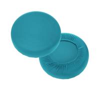 sourcing map 2 Pack Stool Covers Round, 11-14 Inch Bar Stool Covers Washable Dustproof Slipcover Seat Cushion with Elastic No Sponge Pad for Bar Kitchen Living Room Decor, Emerald Green