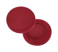 sourcing map 2 Pack Stool Covers Round, 11-15 Inch Bar Stool Covers Washable Dustproof Slipcover Seat Cushion with Elastic for Bar Kitchen Living Room Decor, Wine Red