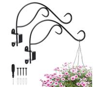 sourcing map 2 Pack Swivel Hanging Plant Bracket - Hand-Forged Plant Hook 15.7 Inches Swivel Plant Hanger for Hanging Bird Feeders, Wind Chimes, Flower Baskets