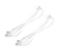 sourcing map 2 Pack Telephone Cord, 4.9ft Phone Cable RJ12 6P6C Male to Male Straight Wired Handset Cord for Home, Office, White