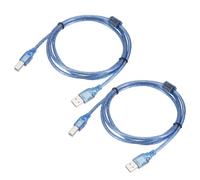sourcing map 2 Pack USB 2.0 Printer Cable, 4.9ft USB Type A Male to Type B Male High Speed Scanner Cord for Computer Laptop Connect to Printer, Blue