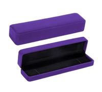 sourcing map 2 Pack Velvet Bracelet Necklace Pendant Jewelry Box, 8.7 x 2 Inch Long Necklaces Pendants Bracelets Jewelry Display Boxes for Wedding, Proposal, Birthdays and Anniversary (Purple)
