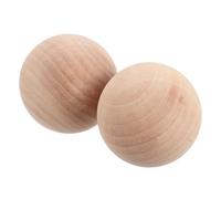 sourcing map 2 Pack Wood Balls, 70mm Unfinished Wooden Balls, Solid Hardwood Small Round Beads Natural Birch Wood Spheres for DIY Crafts, Christmas Ornaments, Jewelry Making