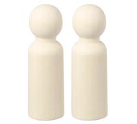 sourcing map 2 Pack Wood Peg, 3.5 Inch Boy-Shape Wooden Peg People, Unfinished Wooden Peg People Bodies Figures for DIY Art Craft Painting