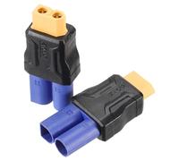 sourcing map 2 Pack XT60 Adapter, XT60 Female to EC5 Male Wireless Adapter, XT60 Connectors Wireless for RC Lipo Batteries, Car, Airplane, Models, Balance Charger
