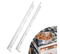 sourcing map 2 Packs Stove Gap Covers, Aluminum Stove Gap Filler Range Trim Kit, Heat Resistant and Easy to Clean Stove Guard 23.6Inch Length for Kitchen Countertop (0.6Inch, Silver)