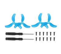 sourcing map 2 Pair 3032S Propellers, Propeller Blades Low Noise Wings Quick Replacement Colorful Wing Blade Spare Part for Drone Handheld Quadcopter Drone Accessories, Blue