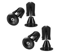 sourcing map 2 Pair Bike Handlebar End Plugs Aluminum Alloy Bar End Caps Expanding Locking Handlebar End Plugs for Most Bike MTB Road BMX Fixed Gear Bike, Black