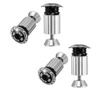 sourcing map 2 Pair Bike Handlebar End Plugs Aluminum Bar End Caps 18-20mm Adjustment Expanding Locking with Screw for MTB Road BMX Fixed Gear Bike, Black
