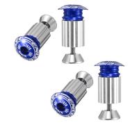 sourcing map 2 Pair Bike Handlebar End Plugs Aluminum Bar End Caps 18-20mm Adjustment Expanding Locking with Screw for MTB Road BMX Fixed Gear Bike, Blue
