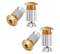 sourcing map 2 Pair Bike Handlebar End Plugs Aluminum Bar End Caps 18-20mm Adjustment Expanding Locking with Screw for MTB Road BMX Fixed Gear Bike, Gold
