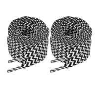 sourcing map 2 Pair Fat Shoe Laces, 47 Inch Athletic Shoelaces, Thick Fat Shoe Laces for Sneakers Running Hiking Sports Training Men Women, Black/White