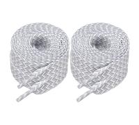 sourcing map 2 Pair Fat Shoe Laces, 55 Inch Athletic Shoelaces, Thick Fat Shoe Laces for Sneakers Running Hiking Sports Training Men Women, White/Gray