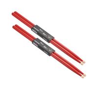 sourcing map 2 Pair Maple Wood Drumstick Anti Slip Handle Grips 5A Red Classic Drum Stick Wood Tip for Drumming Musical Instrument Percussion