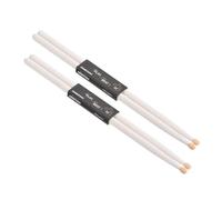 sourcing map 2 Pair Maple Wood Drumstick Anti Slip Handle Grips 5A White Classic Drum Stick Wood Tip for Drumming Musical Instrument Percussion