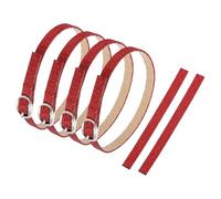 sourcing map 2 Pair Replacement Ankle Strap for Heels Detachable Shoe Straps PU Leather Shoe Bands, Frosted Flash Pink