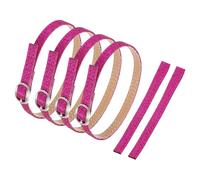 sourcing map 2 Pair Replacement Ankle Strap for Heels Detachable Shoe Straps PU Leather Shoe Bands, Frosted Flash Purple