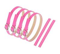 sourcing map 2 Pair Replacement Ankle Strap for Heels Detachable Shoe Straps PU Leather Shoe Bands, Leather Rose Red