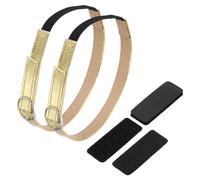 sourcing map 2 Pair Replacement Ankle Strap for Heels Detachable Shoe Straps PU Leather Shoe Bands, Leather Gold
